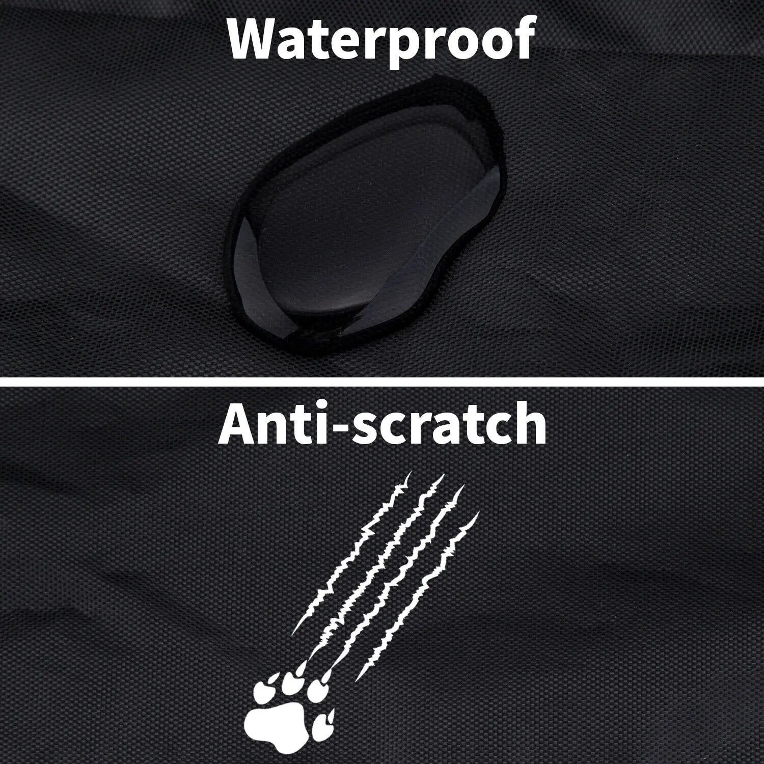 Waterproof Car Rear Back Seat Cover Black Pet Dog Protector Universal Car Rear Seat Protector Mat Cover Travel Safety Protector