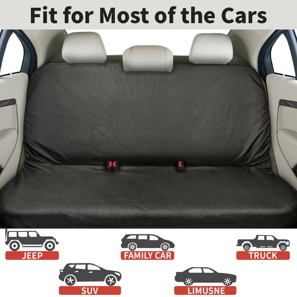 Waterproof Car Rear Back Seat Cover Black Pet Dog Protector Universal Car Rear Seat Protector Mat Cover Travel Safety Protector